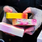 Photos of handmade soap available at Cardiff Market